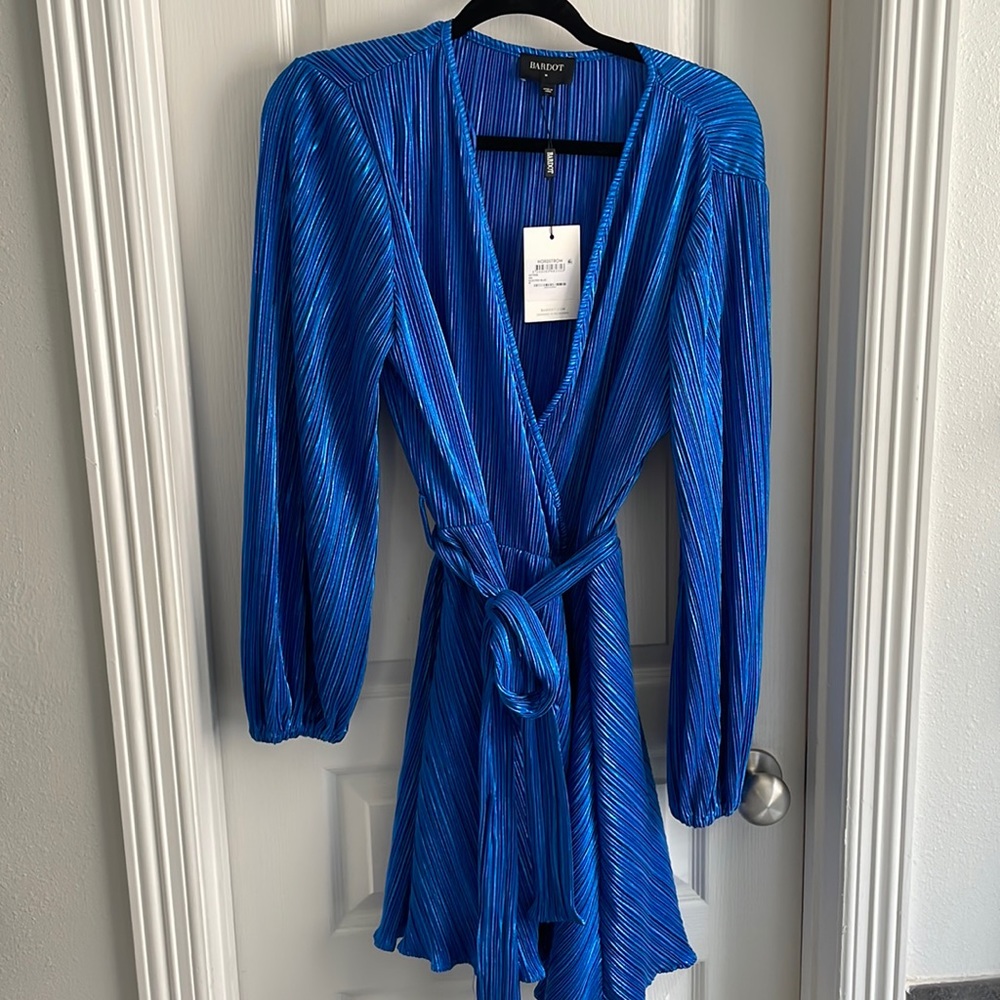 NWT Bardot blue long sleeve romper